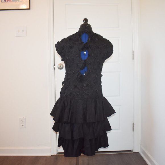 Gothic Rose Ruffle Lace Dress Black - Picture 8 of 8